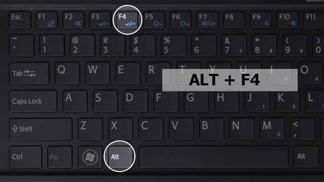 Sau đó sử dụng tổ hợp phím ALT + F4. Bây giờ bạn sẽ nhận được một cửa sổ tắt máy, nhấn Enter để xác nhận việc tắt máy.