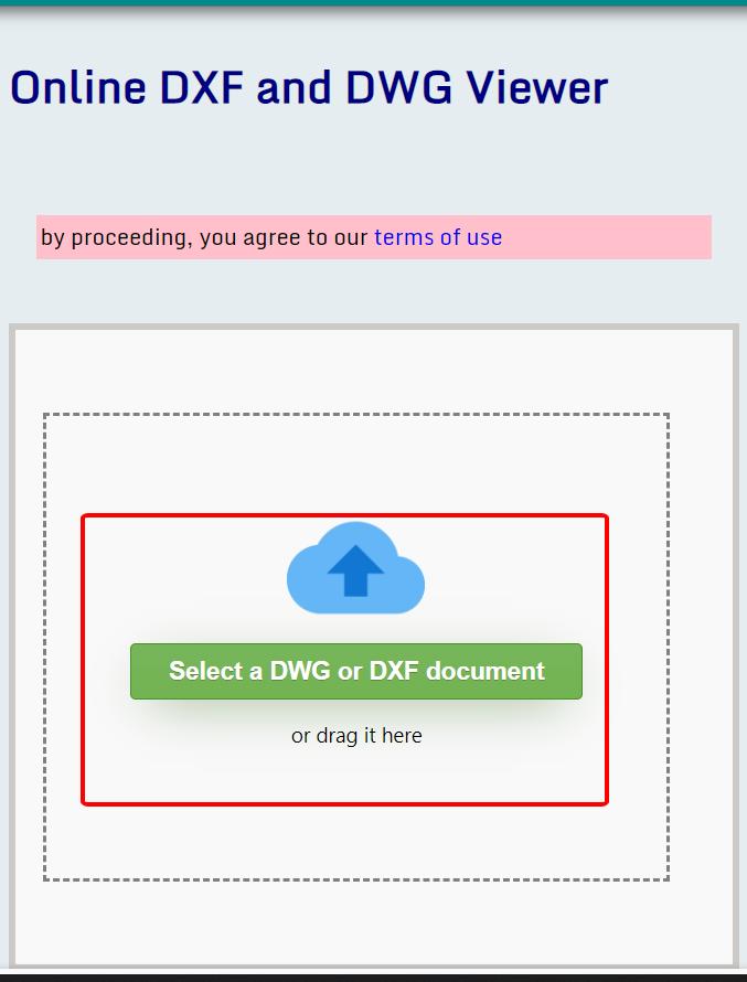 Chọn tài liệu DWG hoặc DXF và chọn File .dwg từ máy tính của bạn
