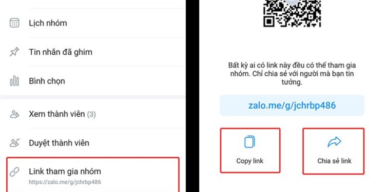 Cách lấy link chat nhóm trên Zalo