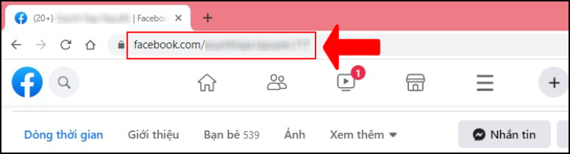 Truy cập liên kết facebook
